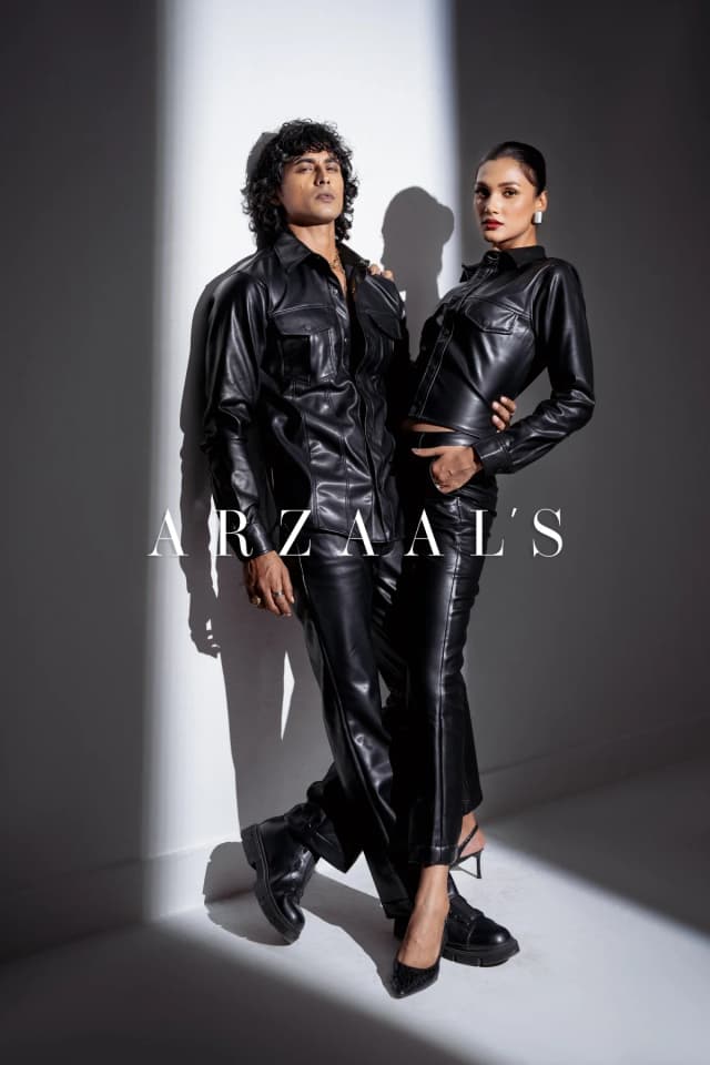 Black  Leather Shirt