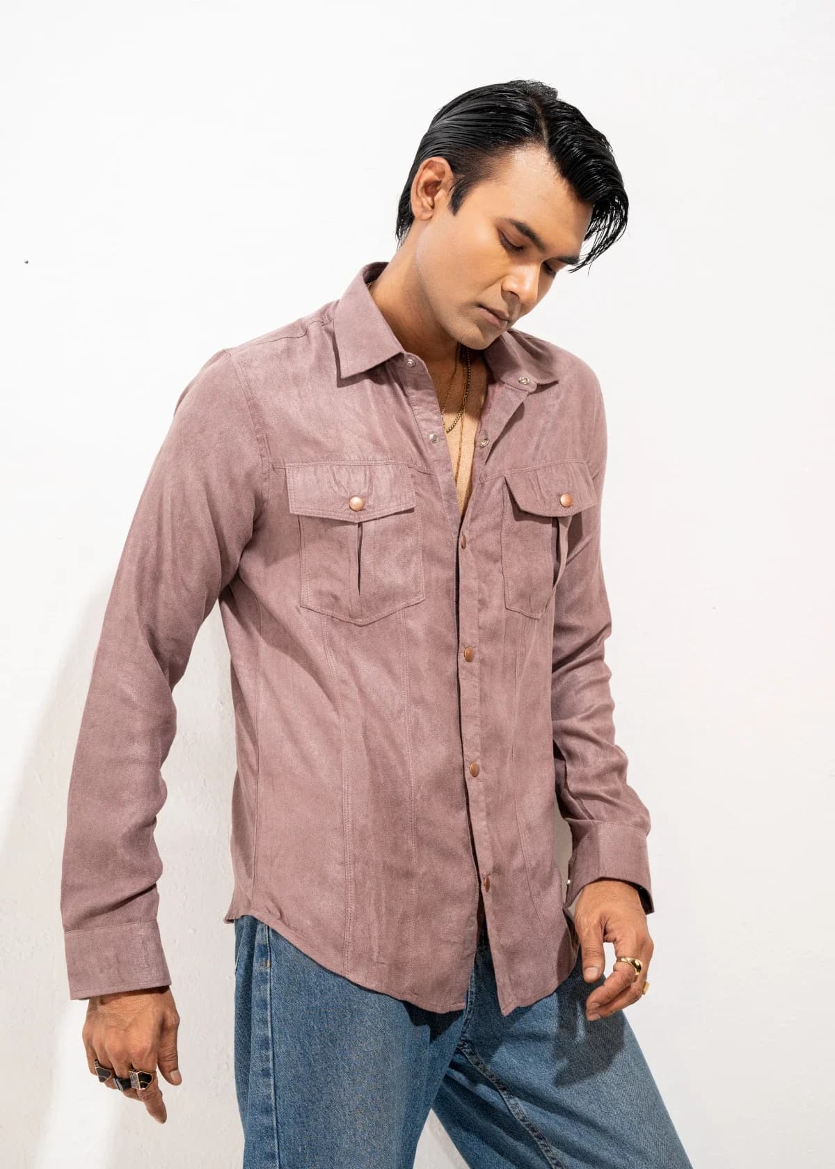 Salmon Gray Shirt thumbnail 1