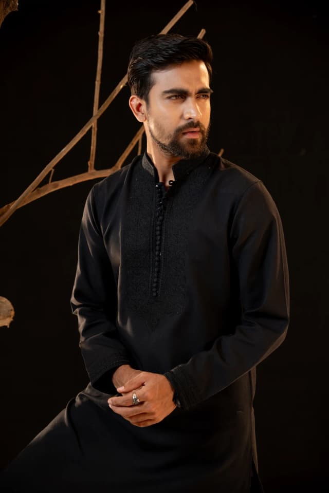 ARZAALS BLACK PREMIUM PANJABI ST08