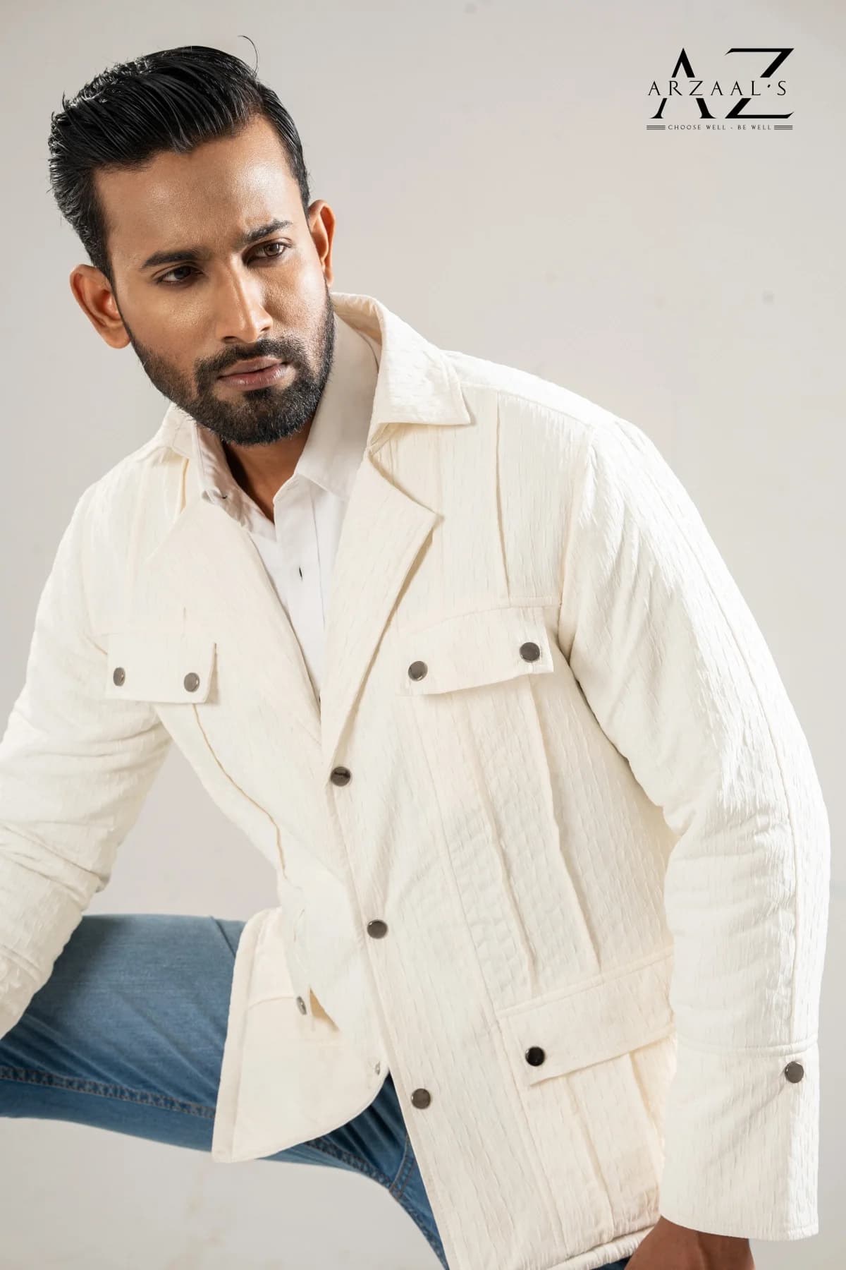 Mens White Chester Jacket thumbnail 1