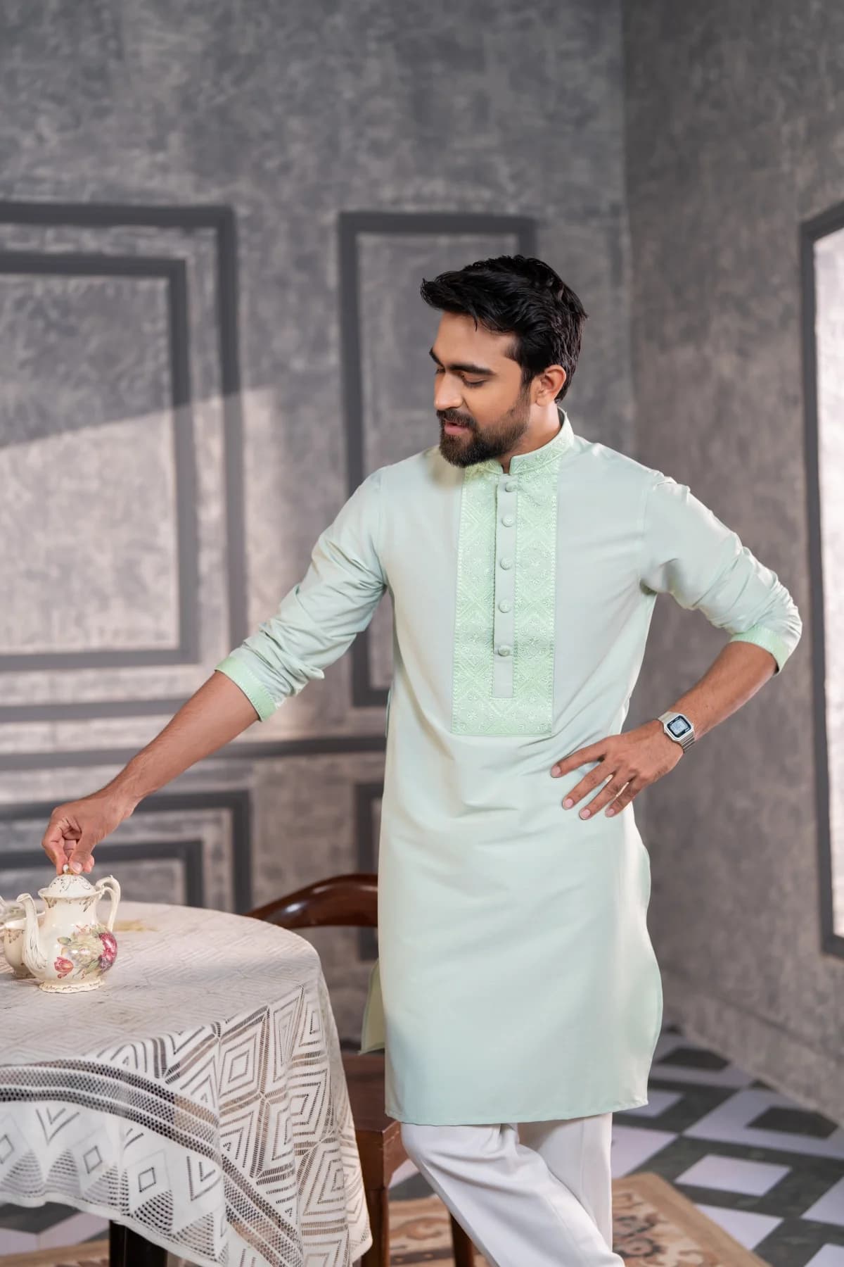 ARZAALS SAGE GREEN MEHFIL STA10 thumbnail 1