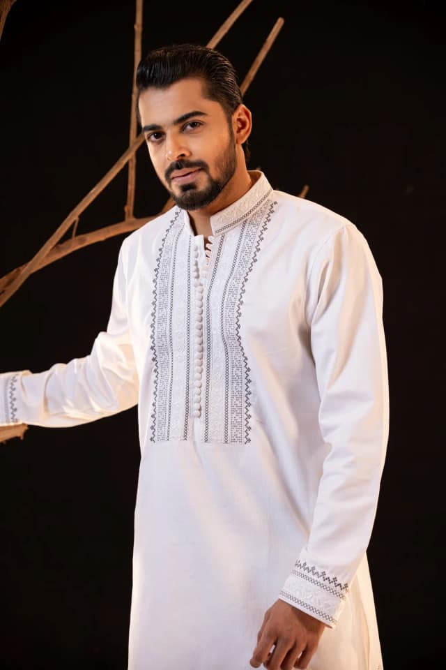 ARZAALS STEP WHITE PANJABI ST-06