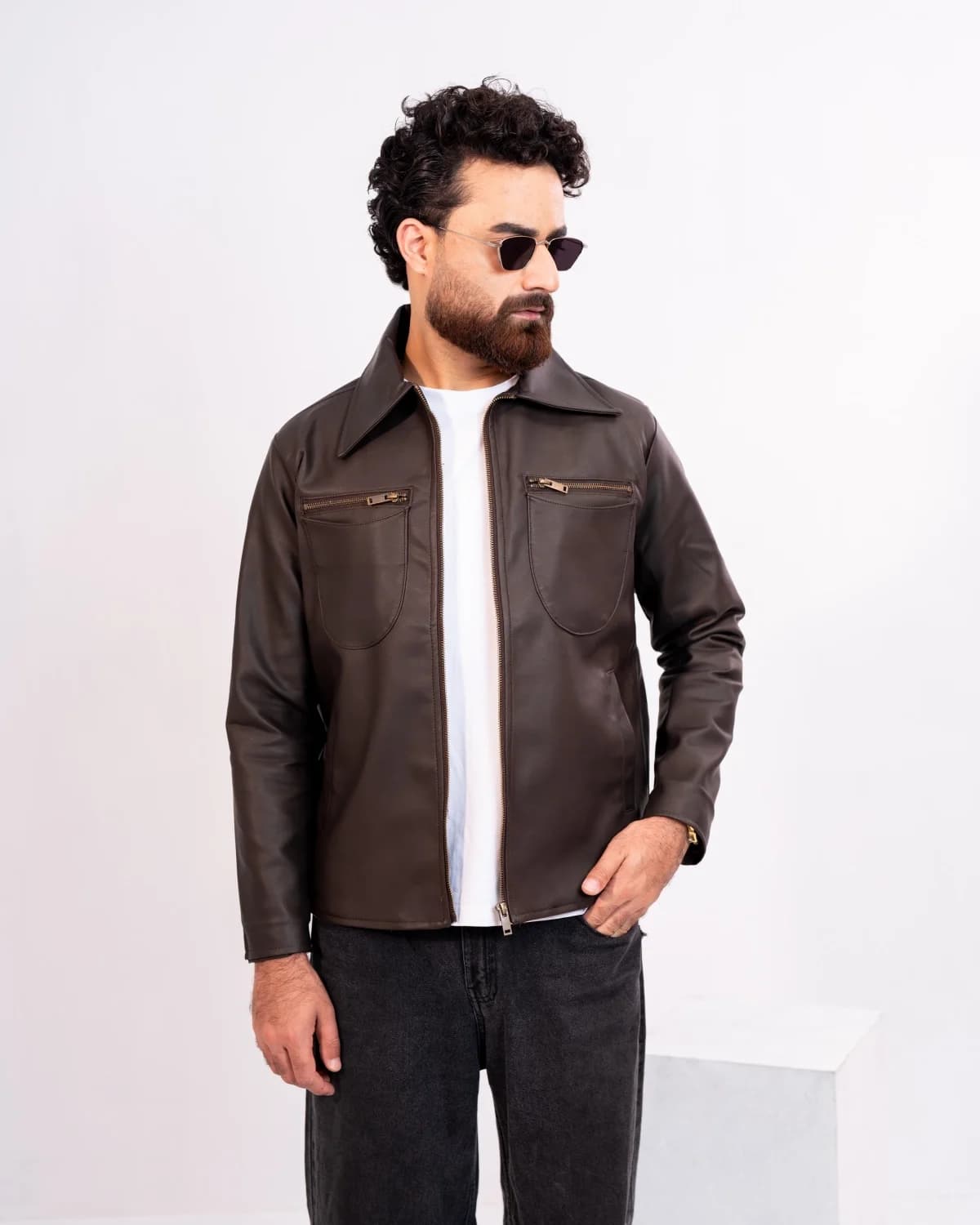 ARZAAL'S THE RICH DARK CHOCOLATE LEATHER JACKET ST8 thumbnail 1
