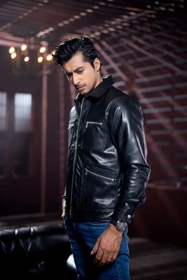 Black Leather Jacket ST01