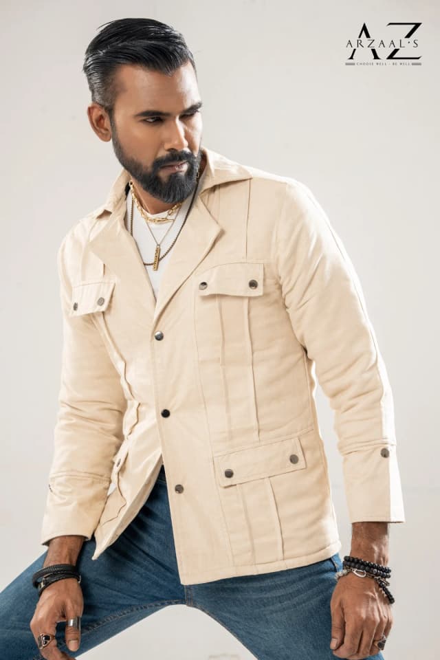 Mens Cream White Chester Jacket