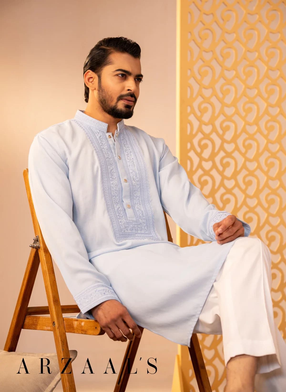 ARZAALS SKY LAVENDER COLOUR PANJABI thumbnail 1