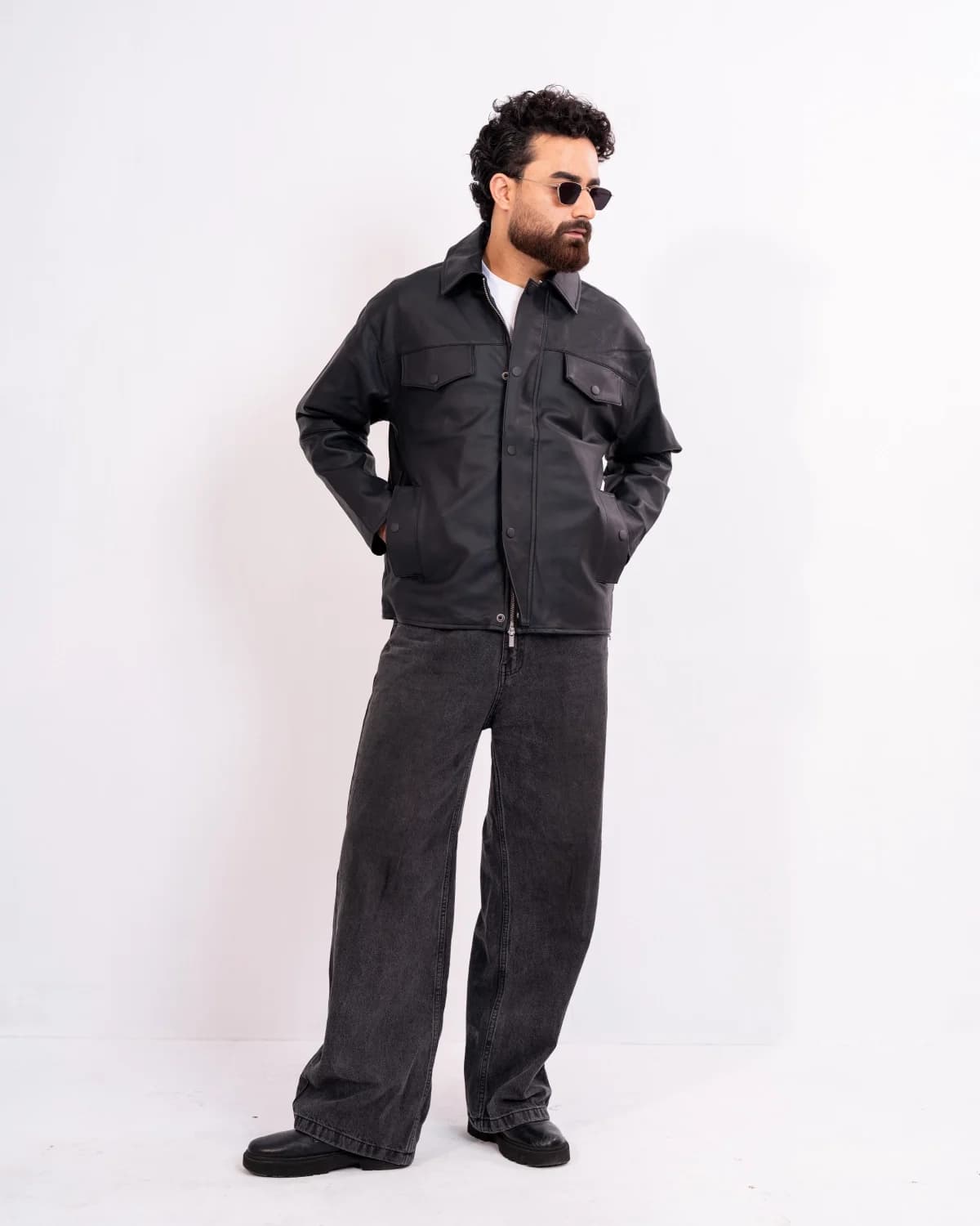 ARZAAL'S BLACK MATE LEATHER JACKET ST04 thumbnail 4