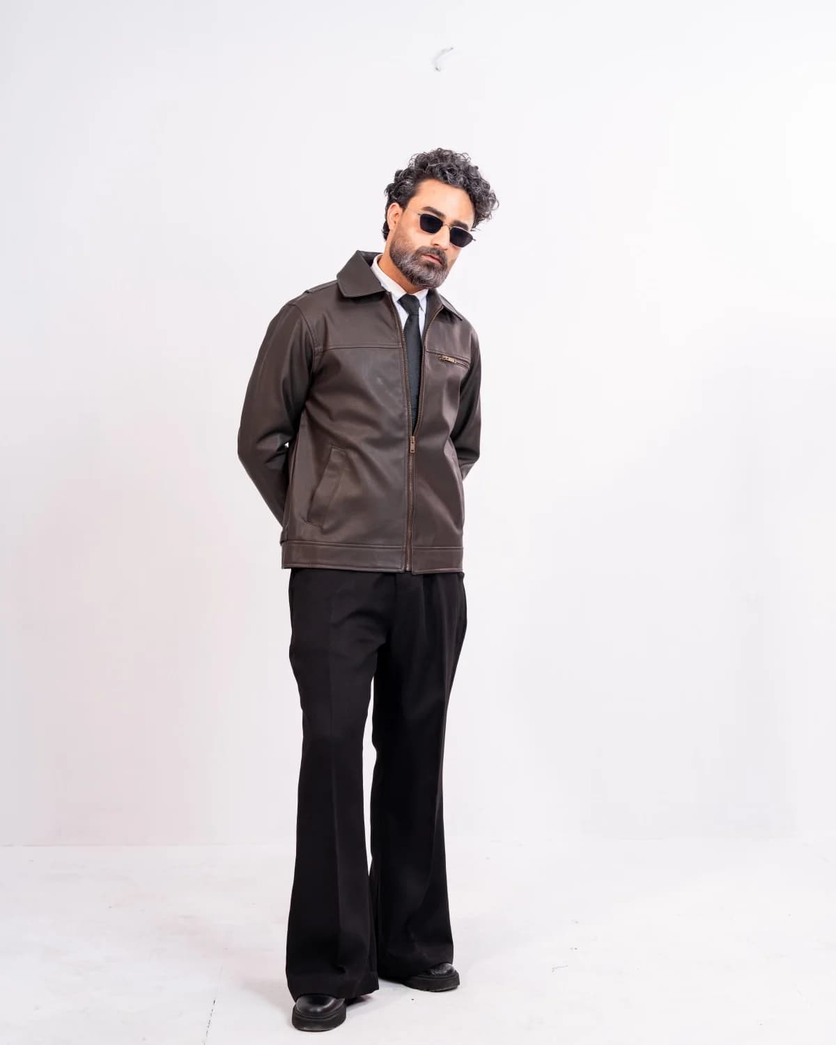 ARZAAL'S THE RICH DARK CHOCOLATE LEATHER JACKET ST01 thumbnail 5