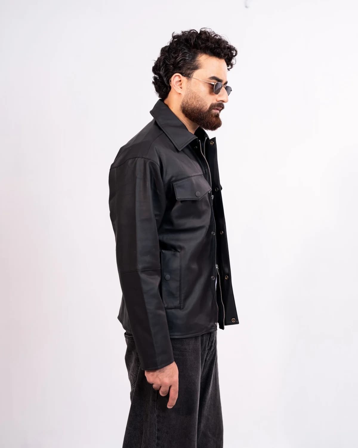 ARZAAL'S BLACK MATE LEATHER JACKET ST04 thumbnail 3