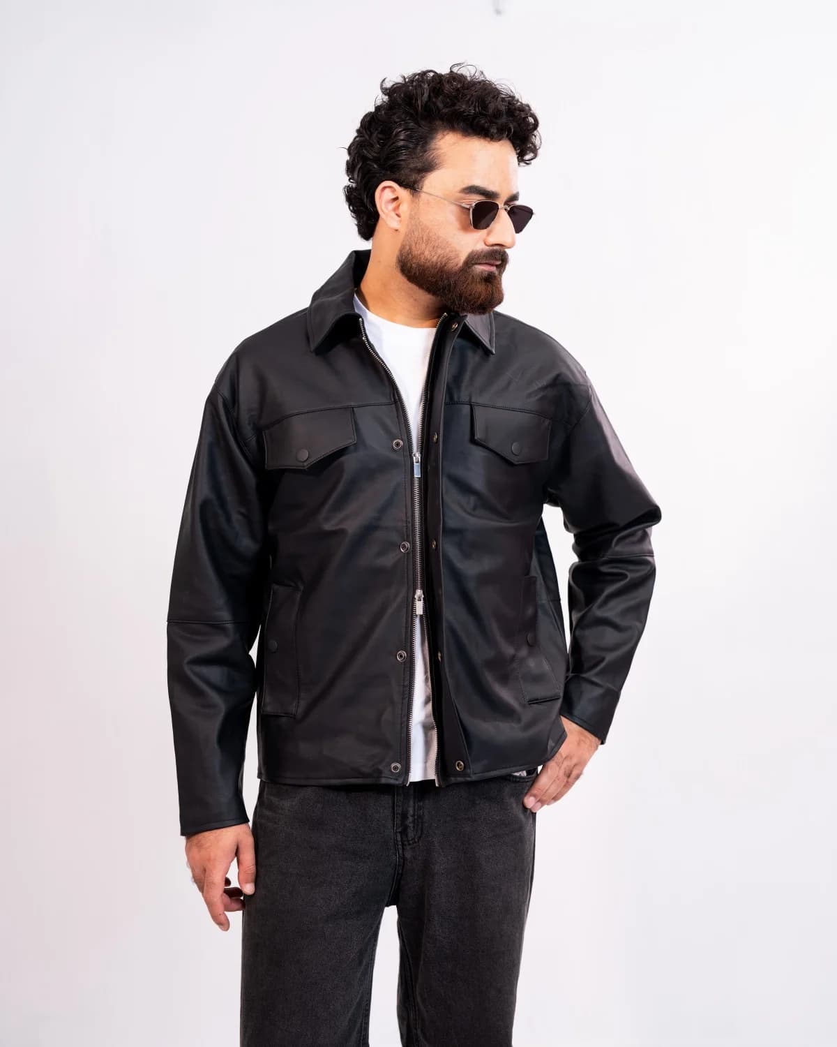 ARZAAL'S BLACK MATE LEATHER JACKET ST04 thumbnail 5