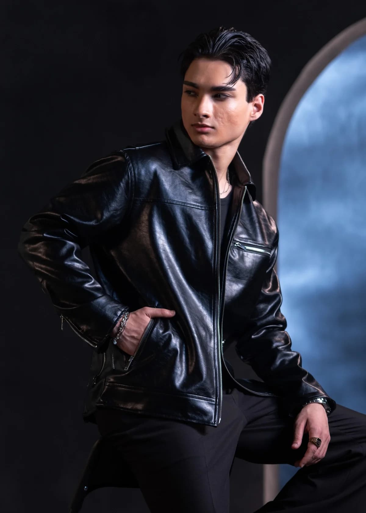 ARZAAL'S THE RICH BLACK LEATHER JACKET ST2 thumbnail 2