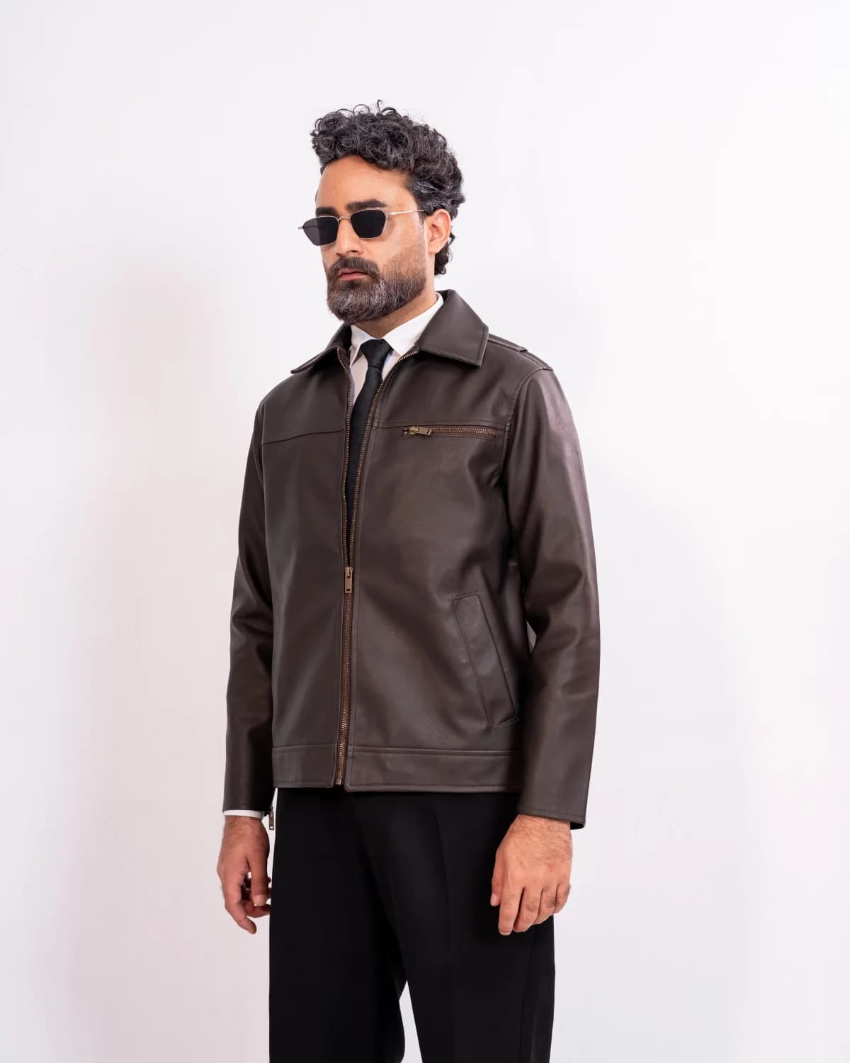 ARZAAL'S THE RICH DARK CHOCOLATE LEATHER JACKET ST01 thumbnail 2