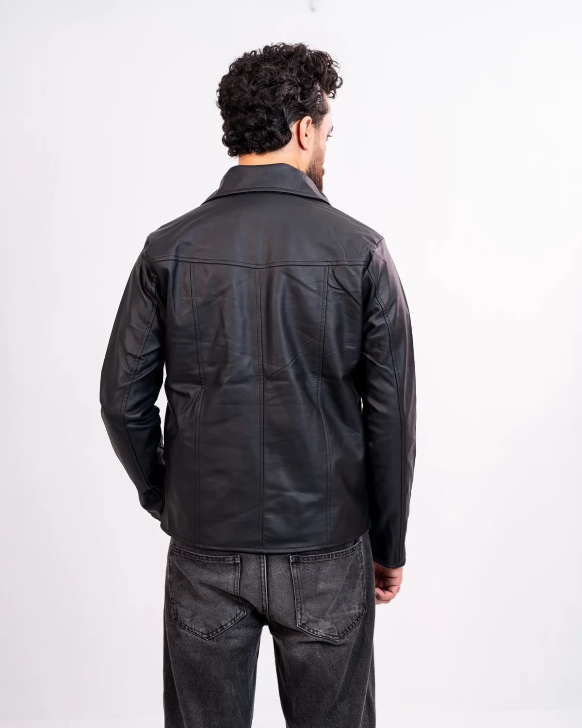 ARZAAL'S BLACK MATE LEATHER JACKET ST08 thumbnail 6