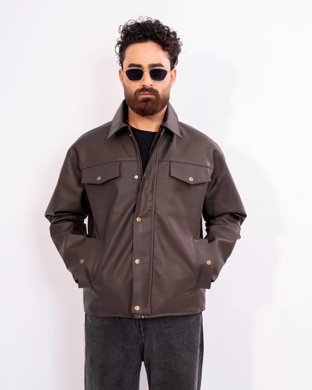 ARZAAL'S THE RICH DARK CHOCOLATE LEATHER JACKET ST4 thumbnail 4