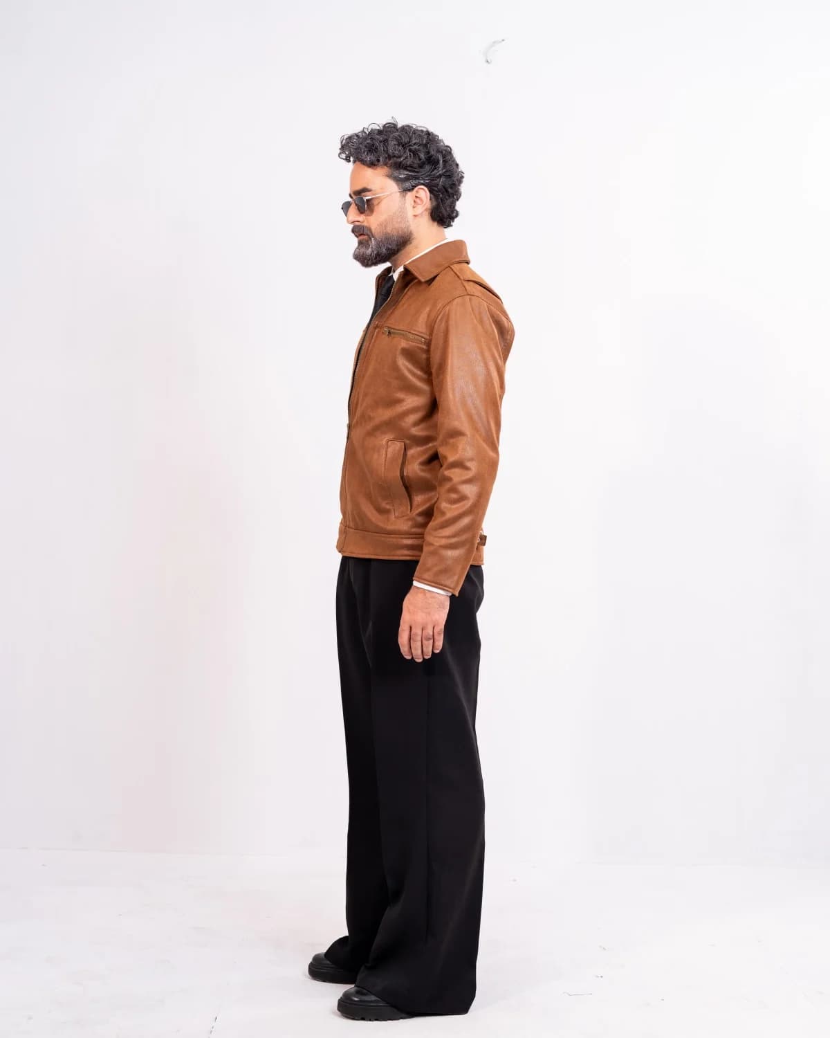 ARZAAL'S THE RICH LIGHT CAMEL BROWN SUEDE LEATHER JACKET ST01 thumbnail 3