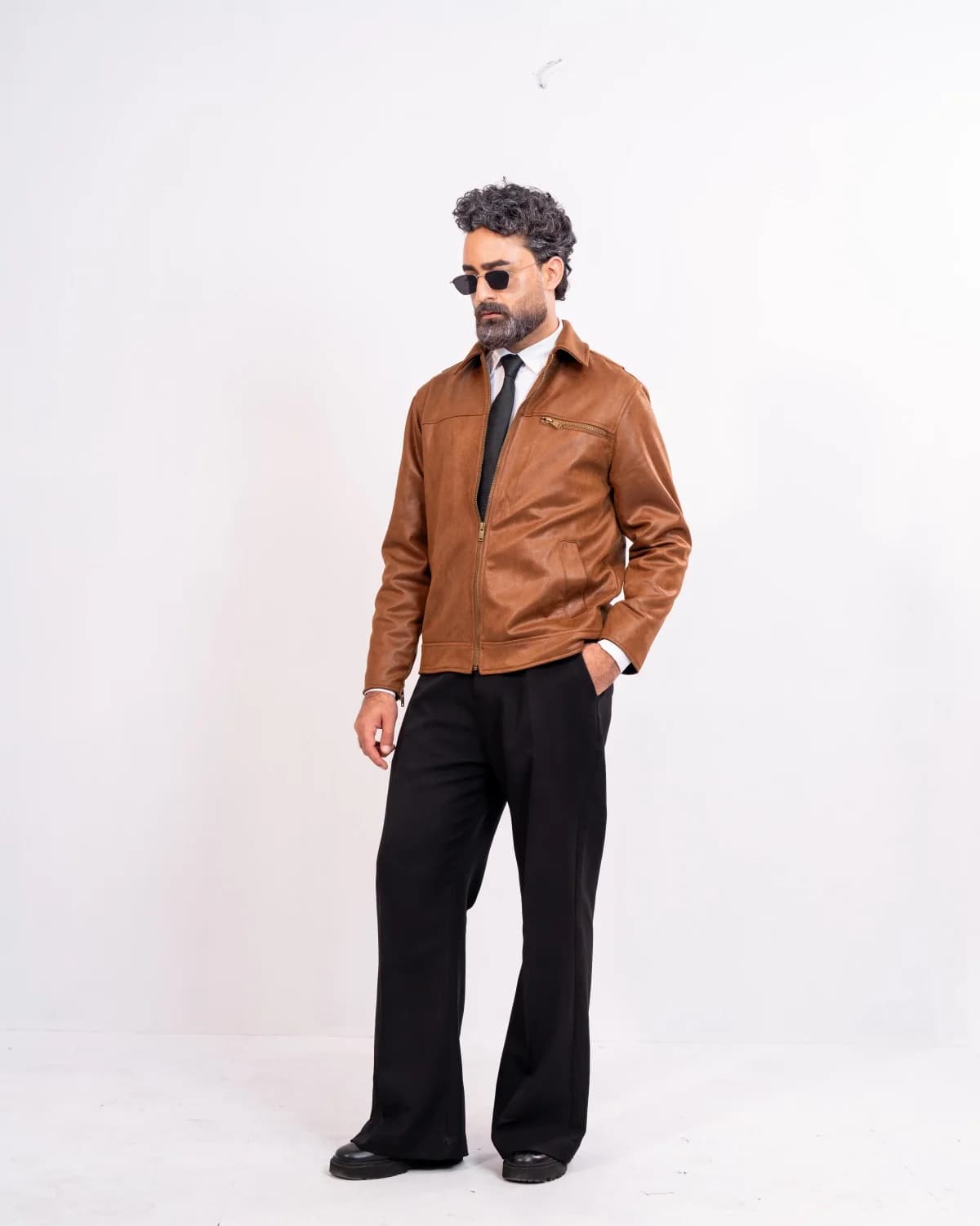 ARZAAL'S THE RICH LIGHT CAMEL BROWN SUEDE LEATHER JACKET ST01 thumbnail 4