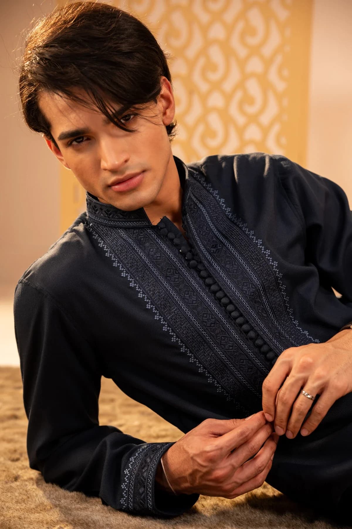 ARZAALS DARK NAVY PANJABI ST-06 thumbnail 4
