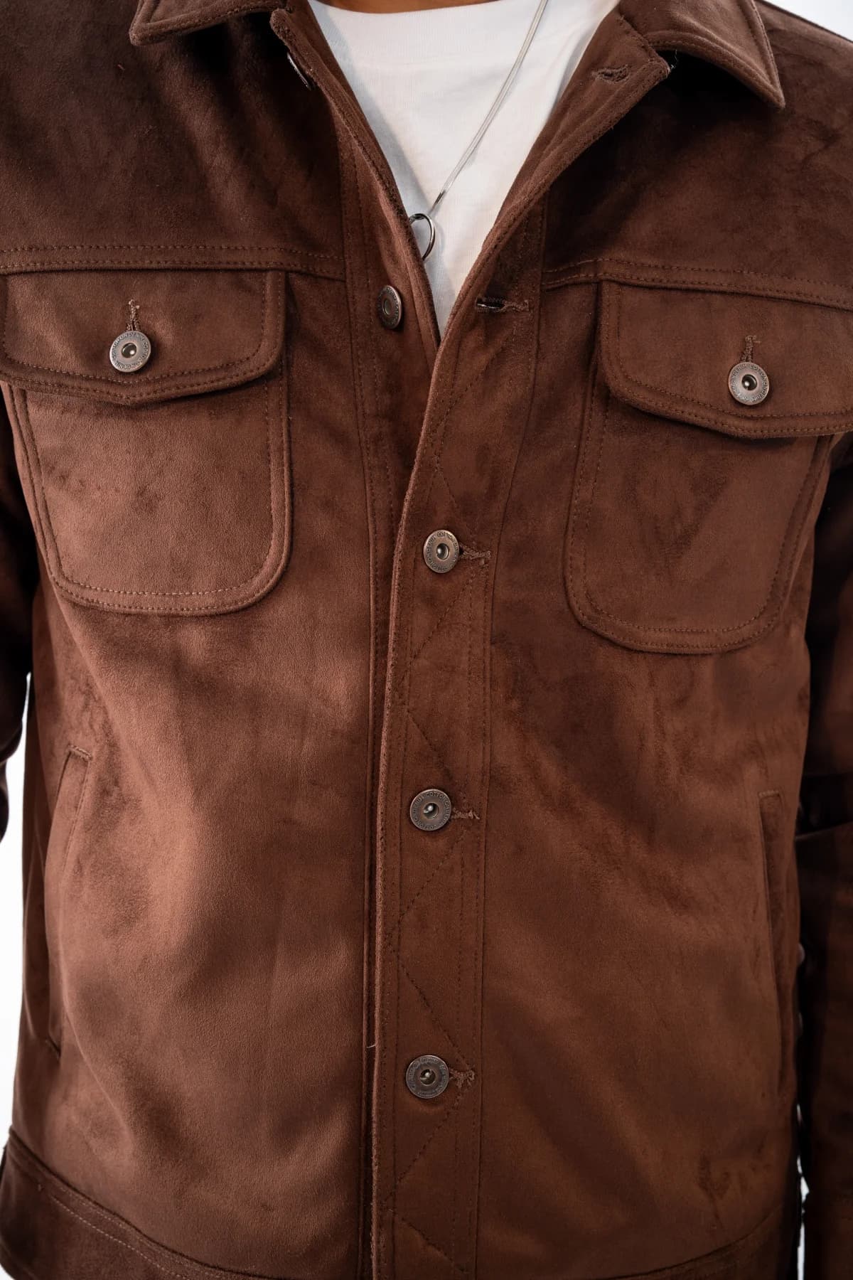 Rich Tobacco Suede Leather Jacket ST29 thumbnail 3