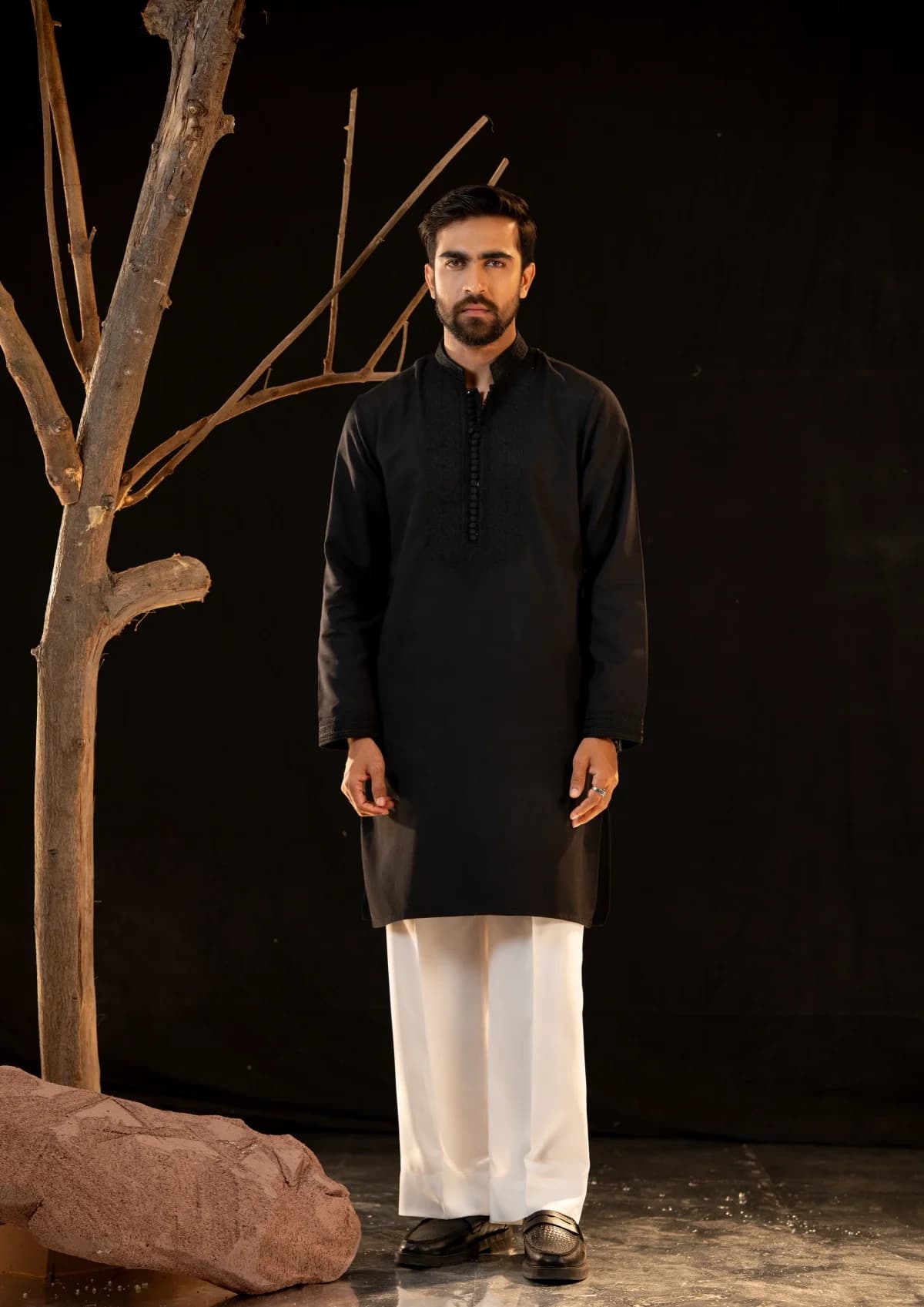 ARZAALS BLACK PREMIUM PANJABI ST08 thumbnail 4