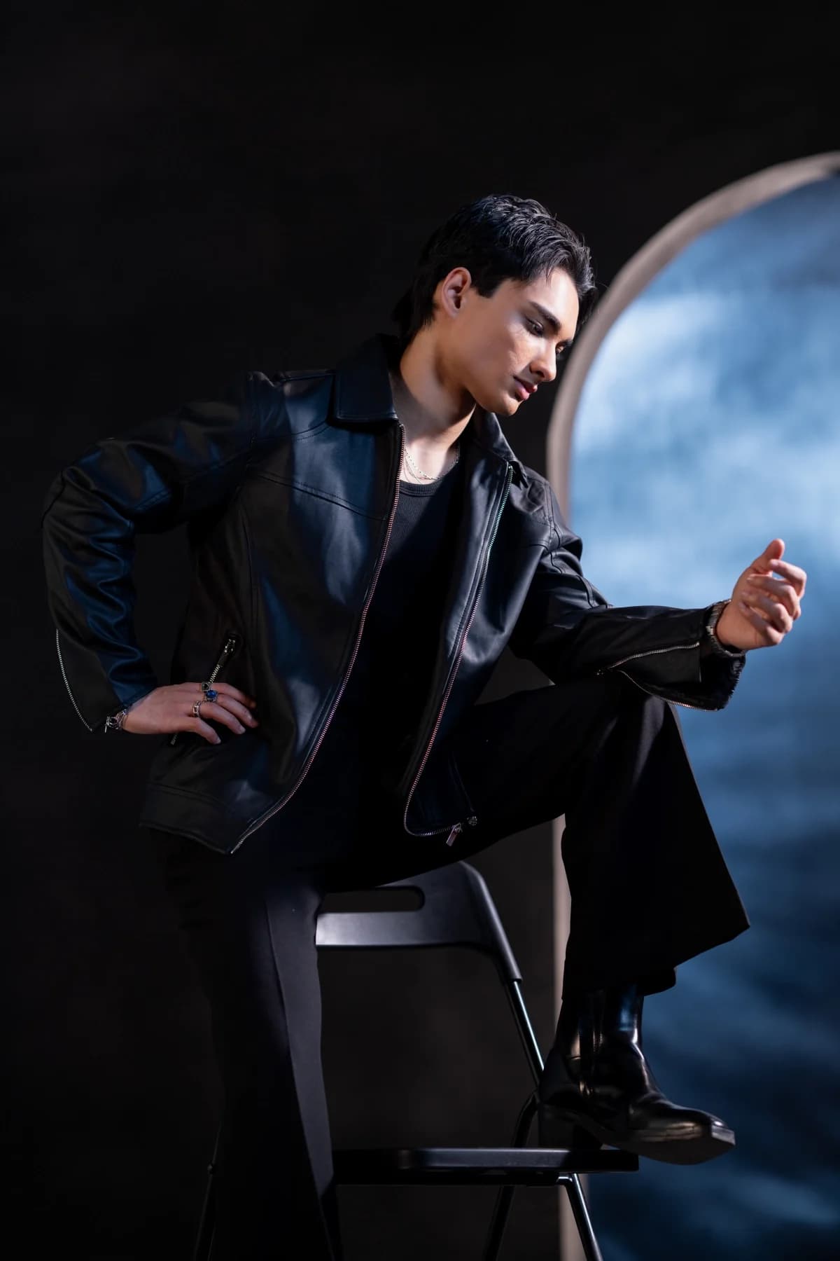 ARZAAL'S BLACK MATE LEATHER JACKET ST3 thumbnail 5