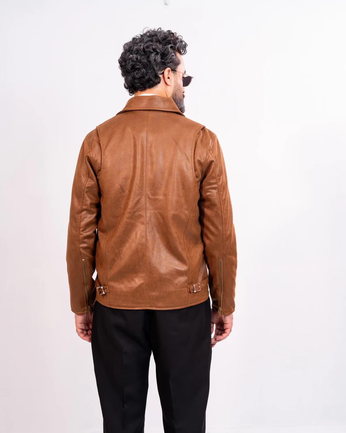ARZAAL'S THE RICH LIGHT CAMEL BROWN SUEDE LEATHER JACKET ST01 thumbnail 5