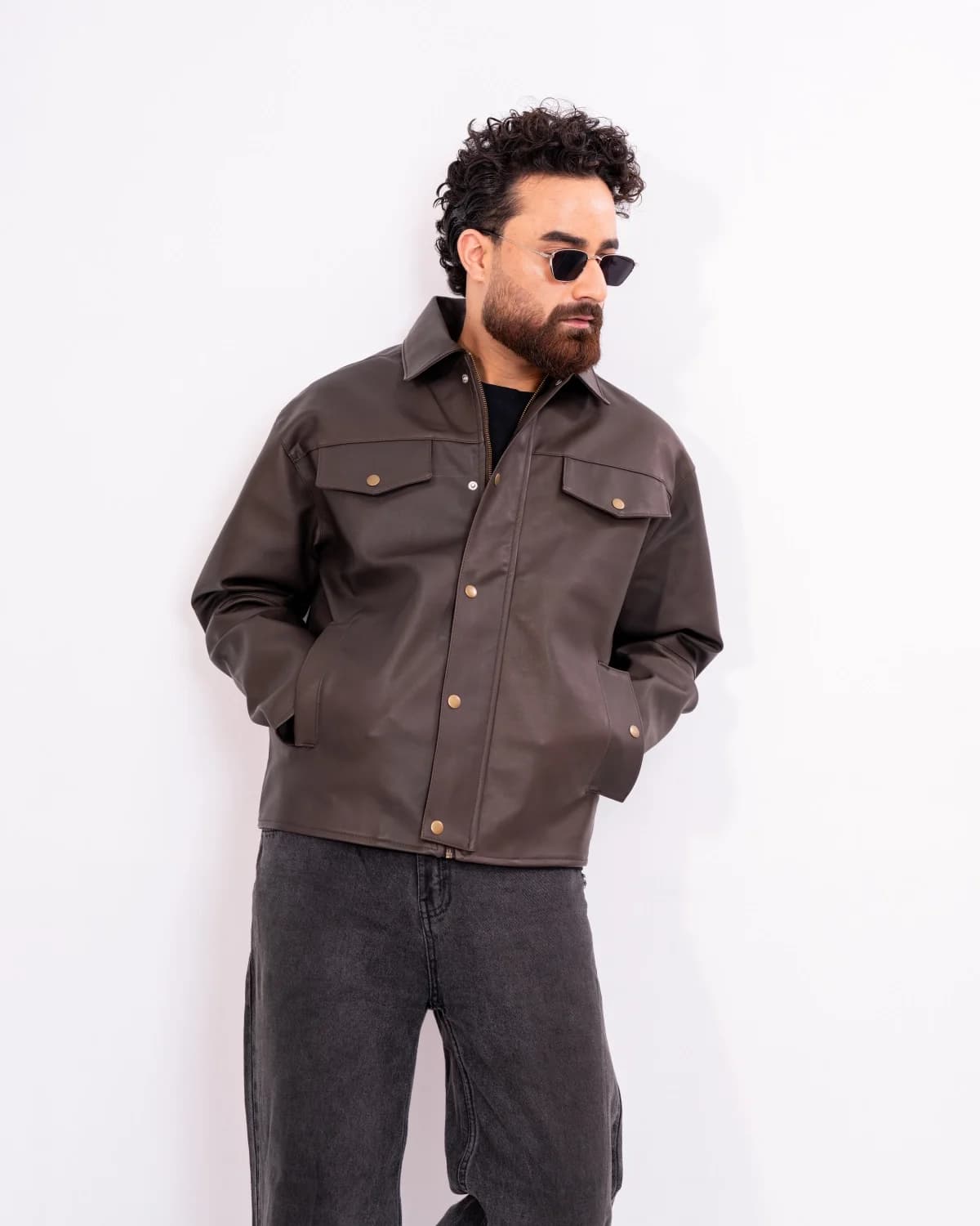 ARZAAL'S THE RICH DARK CHOCOLATE LEATHER JACKET ST4 thumbnail 2