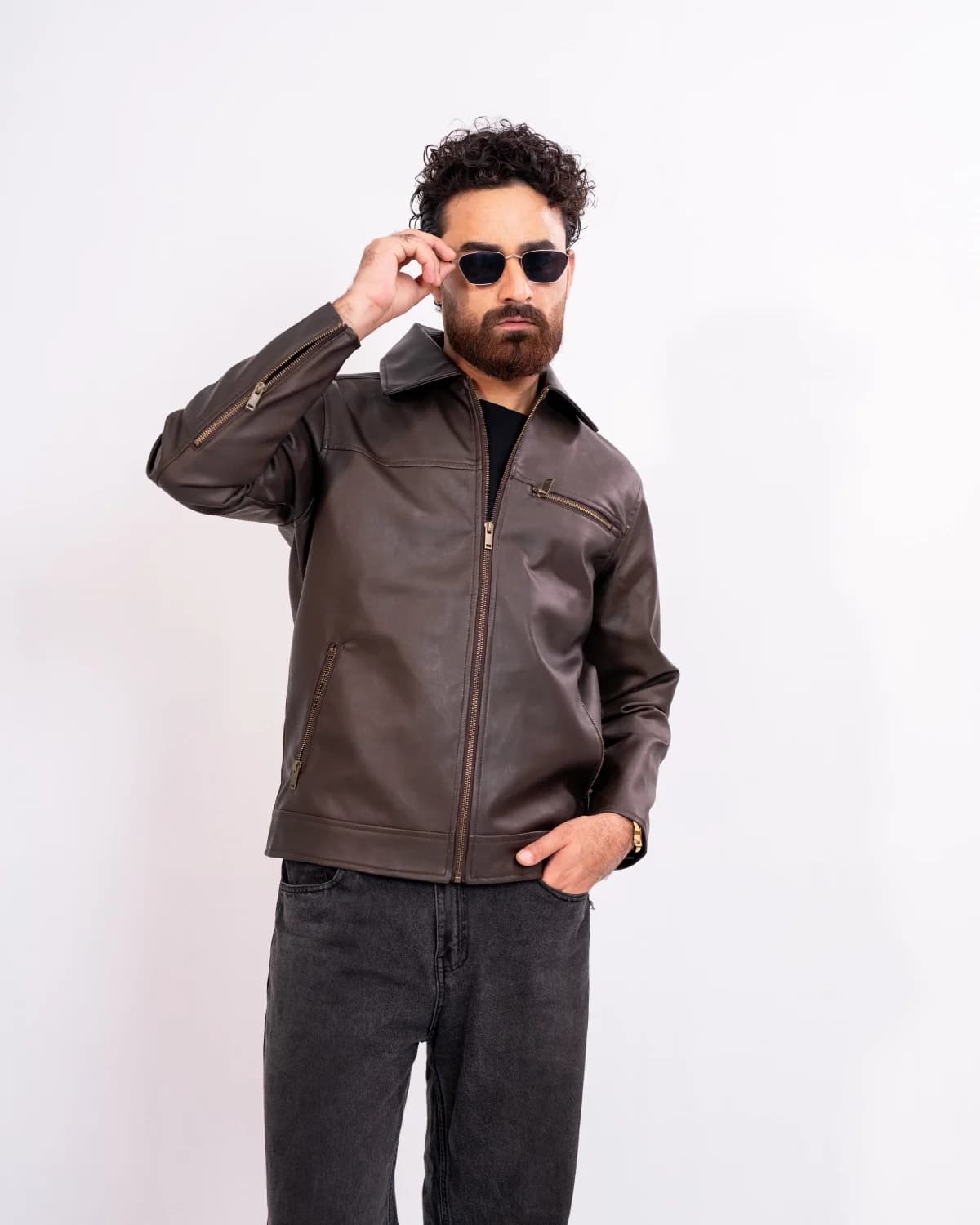 ARZAAL'S THE RICH DARK CHOCOLATE LEATHER JACKET ST2 thumbnail 5